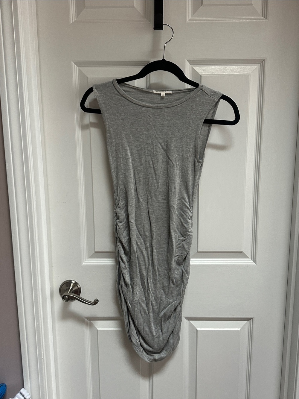 Sleeveless Gray Ruched Women’s Dress